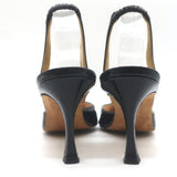 Manolo Blahnik Carolyne Slingback Pumps Black Patent Leather Size 38.5