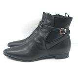 Prada Jodhpur Ankle Boots Black Leather Size 37