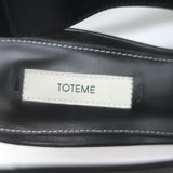Toteme Slingback Pumps Black Leather Size 38 Pointed Toe Heels