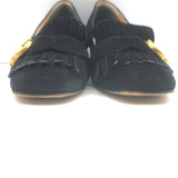 Gucci GG Marmont Fringed Suede Pumps Black Size 37.5