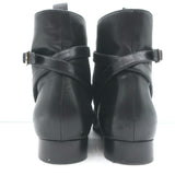 Prada Jodhpur Ankle Boots Black Leather Size 37