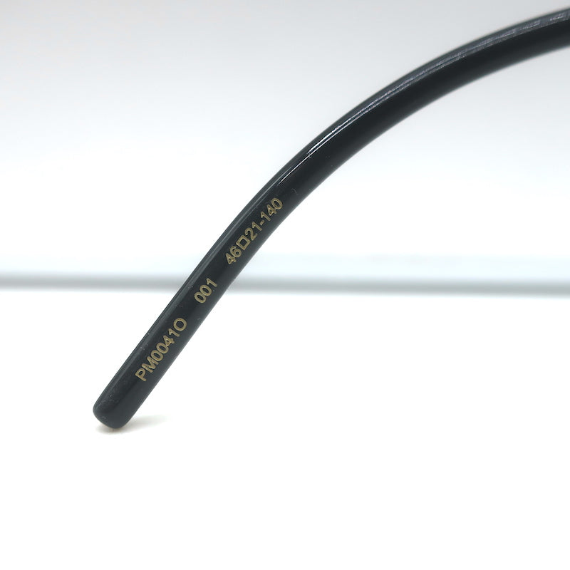 Pomellato Round Eyeglasses Black/Gold PM0041O 001 46mm NEW