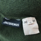 Jacquemus Le Cardigan Alzou Cropped Sweater Green Mohair-Blend Size 42