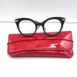 Pomellato Round Eyeglasses Black/Gold PM0041O 001 46mm NEW