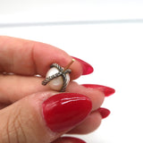 David Yurman Cable Pearl Stud Earrings with Diamonds Sterling Silver