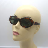 Saint Laurent Oval Tortoiseshell Sunglasses Havana/Green SL M 136 002 52mm