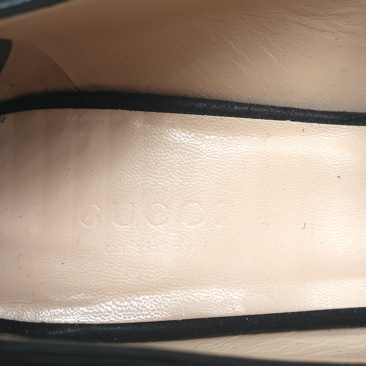 Gucci GG Marmont Fringed Suede Pumps Black Size 37.5