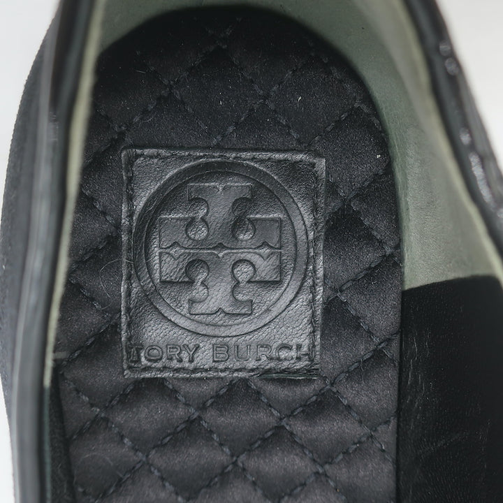 Tory Burch Easton Scarab Smoking Slippers Black Velvet Size 10 Slip-On Flats
