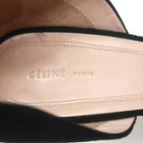 Celine d'Orsay Pumps Black Suede Size 38.5 Pointed Toe Heels