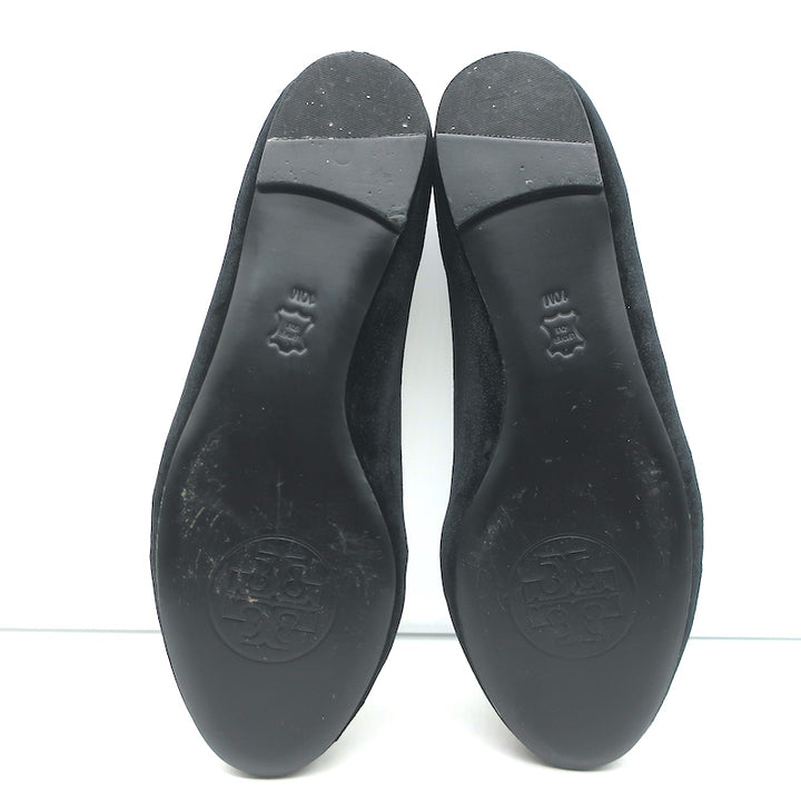Tory Burch Easton Scarab Smoking Slippers Black Velvet Size 10 Slip-On Flats