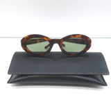 Saint Laurent Oval Tortoiseshell Sunglasses Havana/Green SL M 136 002 52mm