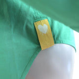 Kerri Rosenthal Heart Elbow Patch Shirt Green Size Large Long Sleeve Top