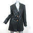 Nanushka Cancun Blazer Black Vegan Leather Size Large Two-Button Jacket