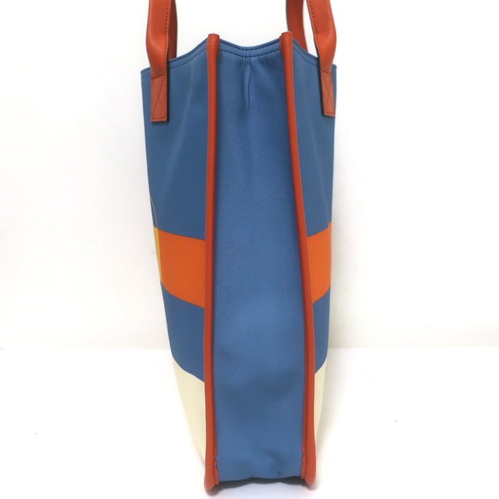 Gucci Kids Interlocking G Logo Striped Nylon Tote Bag Orange/Blue NEW