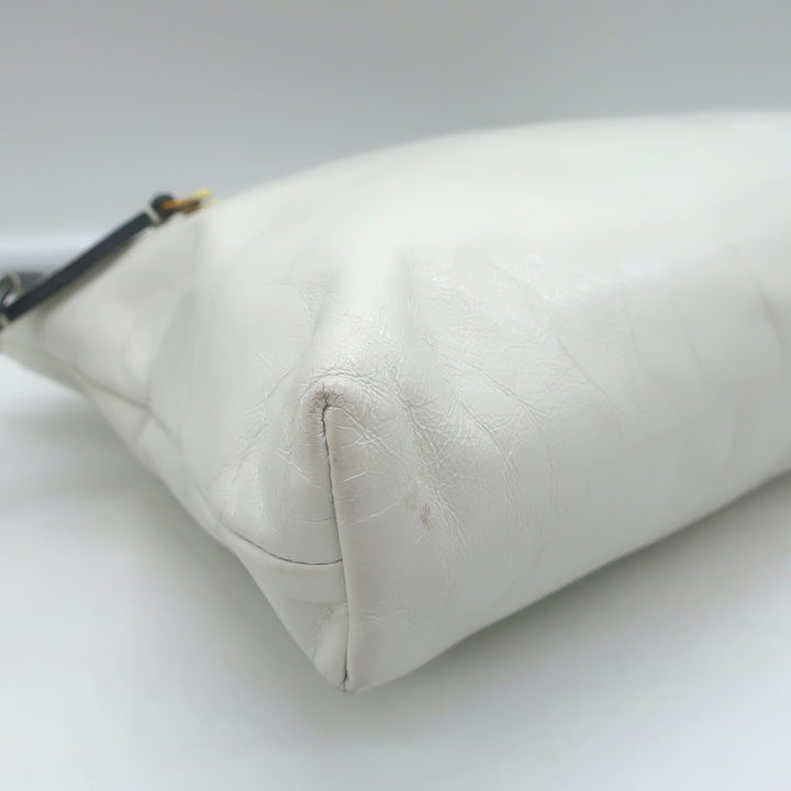 Isabel Marant Nessah Crossbody Bag White Leather Small Clutch