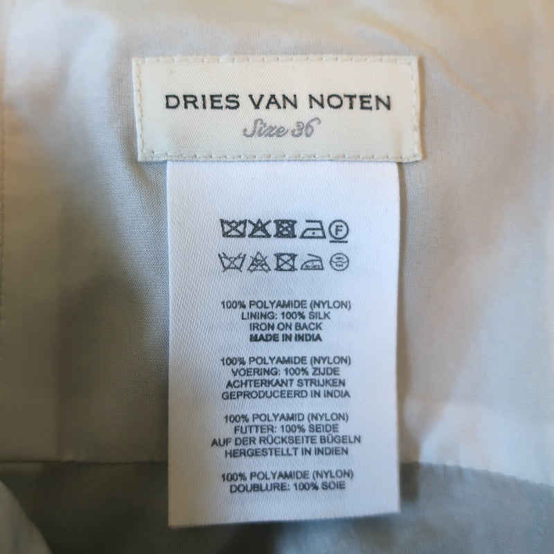 Dries Van Noten Stan Sequined Midi Skirt Silver Size 36