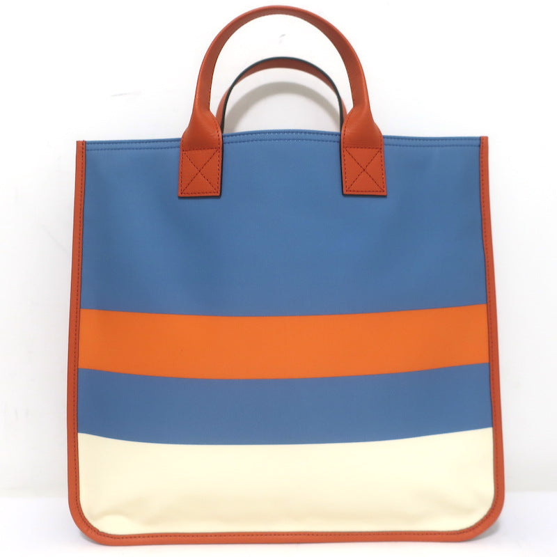 Gucci Kids Interlocking G Logo Striped Nylon Tote Bag Orange/Blue NEW