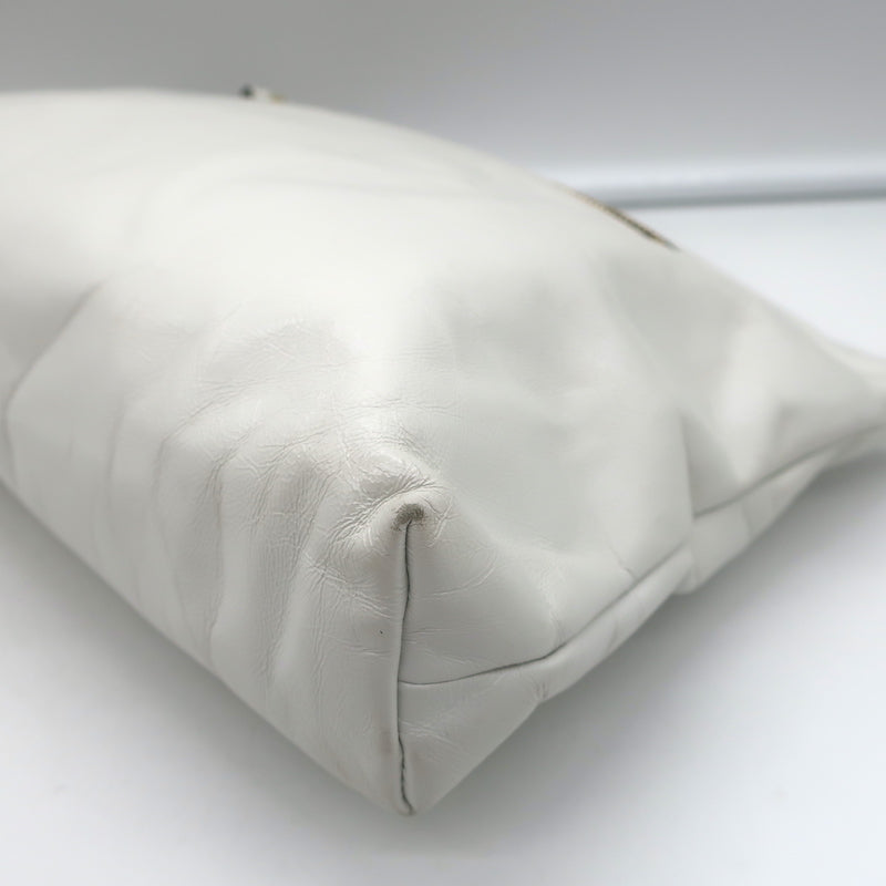 Isabel Marant Nessah Crossbody Bag White Leather Small Clutch