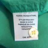 Kerri Rosenthal Heart Elbow Patch Shirt Green Size Large Long Sleeve Top