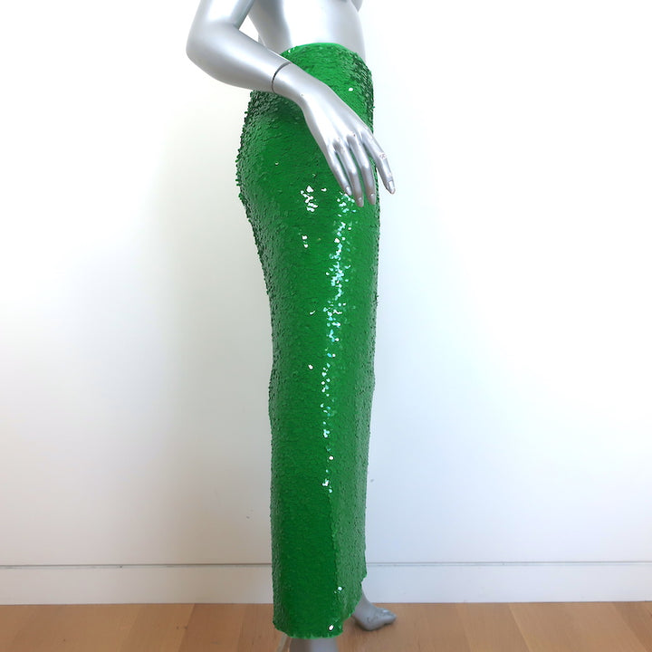 Tory Burch Sequined Midi Skirt Green Size 4
