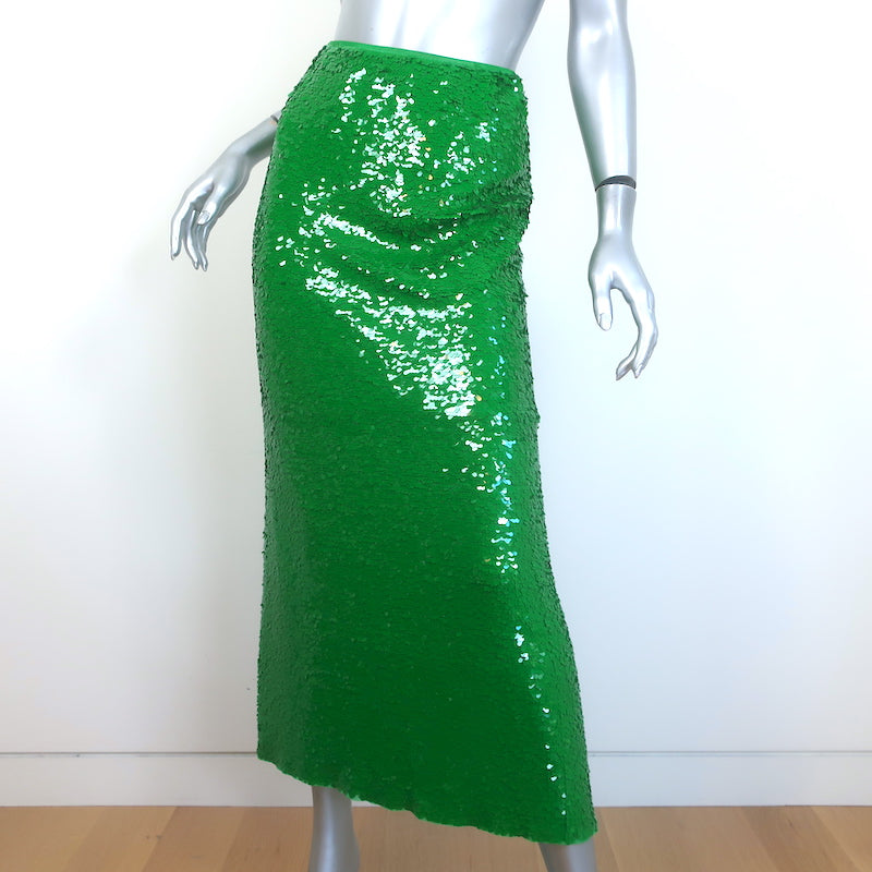 Tory Burch Sequined Midi Skirt Green Size 4