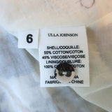 Ulla Johnson Ruffled Mini Dress Winsor Gardenia Print Voile Size 6 NEW