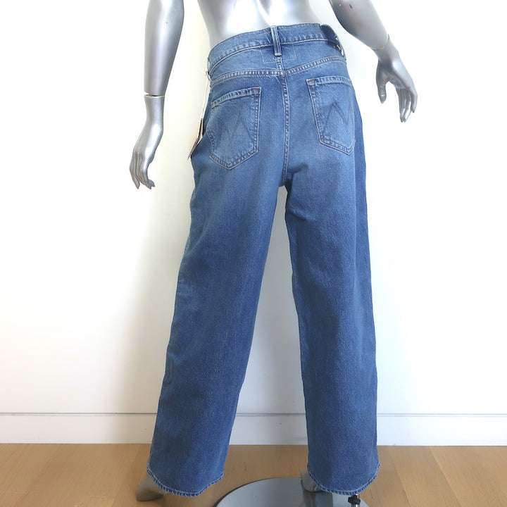 MOTHER The Delinquent Button Nerdy Wide Leg Jeans Birds Gone Wild Size 29 NEW