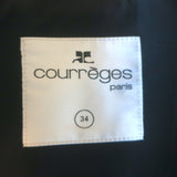 Courreges Perfecto Moto Jacket Black Modular Cotton Size 34