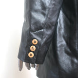 Nanushka Cancun Blazer Black Vegan Leather Size Large Two-Button Jacket