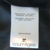Courreges Perfecto Moto Jacket Black Modular Cotton Size 34
