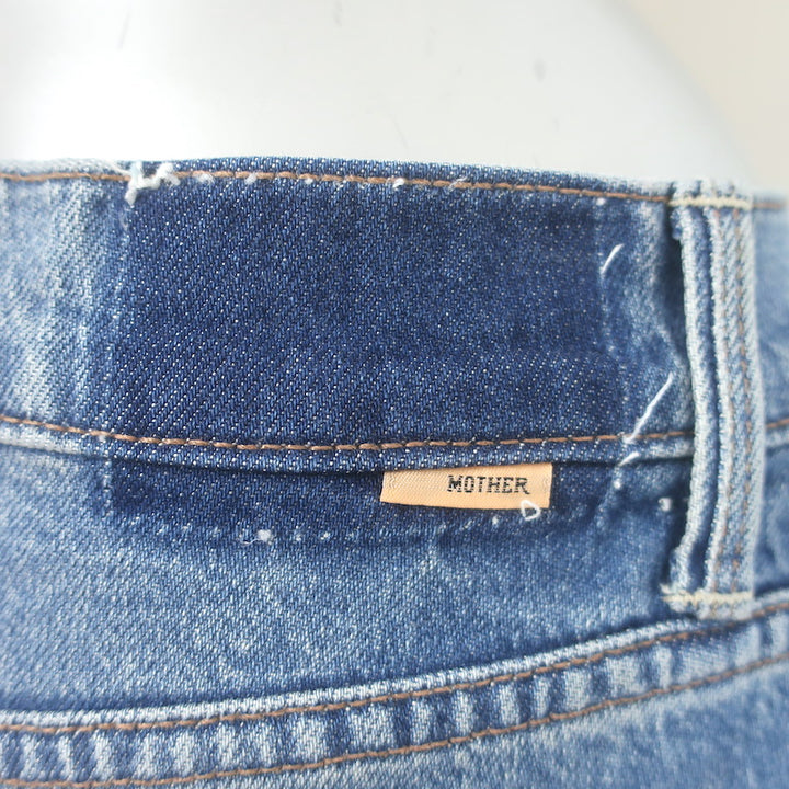 MOTHER The Delinquent Button Nerdy Wide Leg Jeans Birds Gone Wild Size 29 NEW