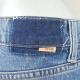 MOTHER The Delinquent Button Nerdy Wide Leg Jeans Birds Gone Wild Size 29 NEW