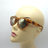 Westward Leaning Voyager 06 Mirrored Round Sunglasses Blonde Tortoise/Silver