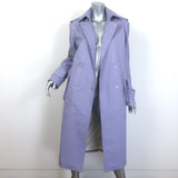REMAIN Birger Christensen Pirene Double Breasted Leather Coat Lavender Size US 2