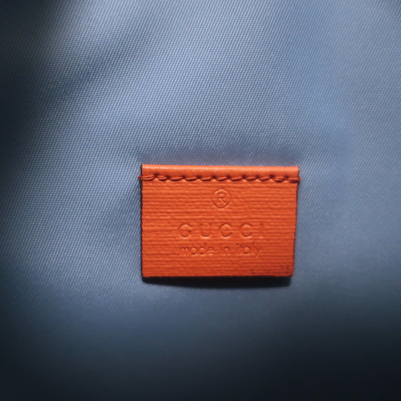 Gucci Kids Interlocking G Logo Striped Nylon Tote Bag Orange/Blue NEW