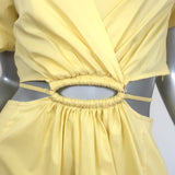 Jonathan Simkhai Aulora Cutout Mini Dress Chamomile Cotton Size Small NEW