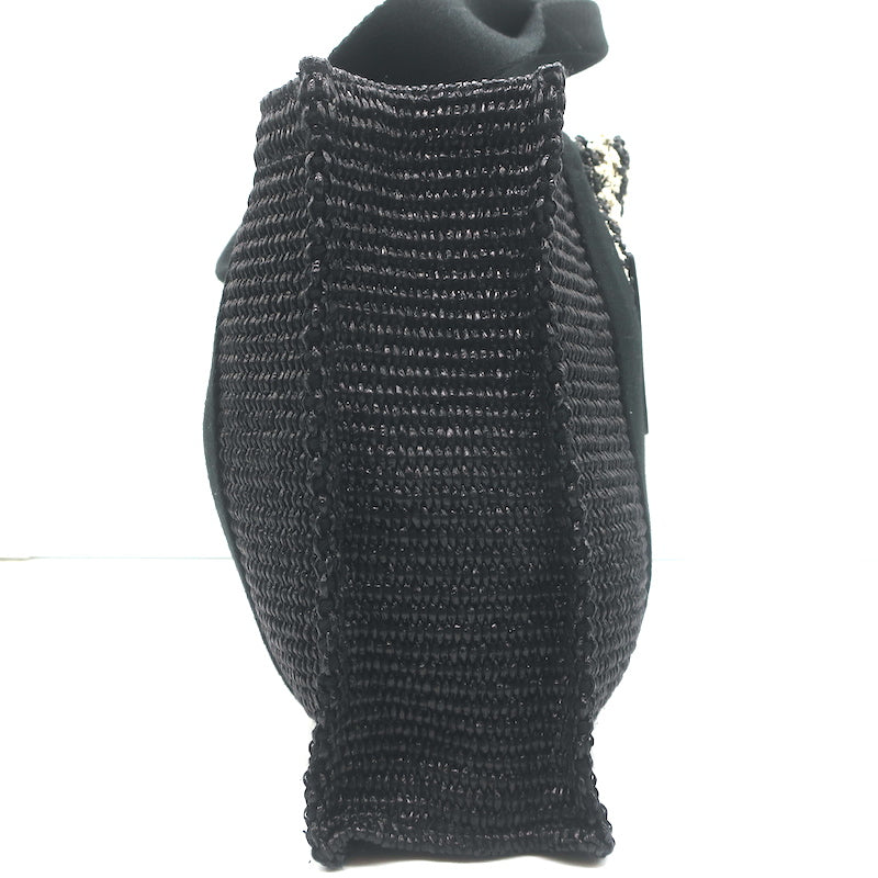 Isabel Marant Aruba Small Tote Bag Black/White Woven Raffia NEW