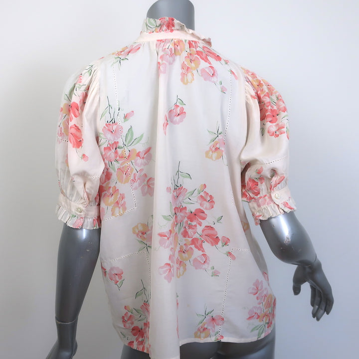 The Great The Fiddle Top Hillside Floral Print Size 0 Button-Front Blouse