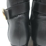 Jimmy Choo Blanka Wraparound-Buckle Ankle Boots Black Leather Size 38.5