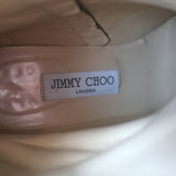 Jimmy Choo Blanka Wraparound-Buckle Ankle Boots Black Leather Size 38.5