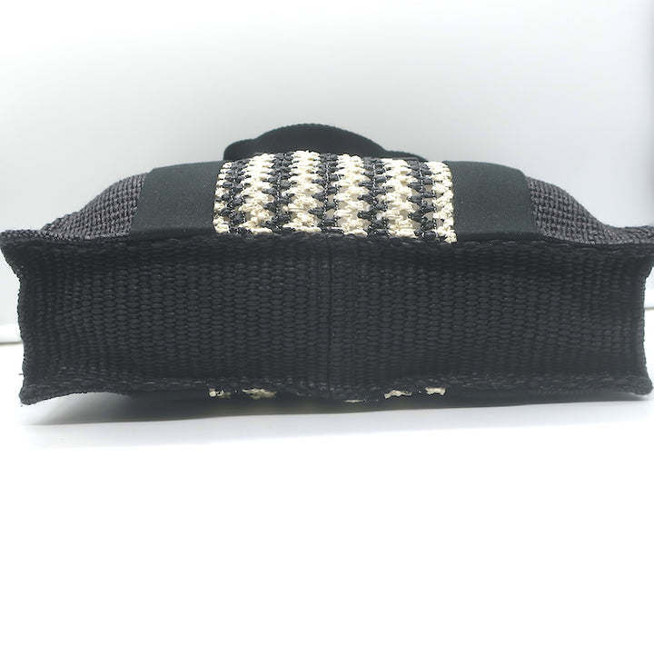 Isabel Marant Aruba Small Tote Bag Black/White Woven Raffia NEW