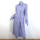 REMAIN Birger Christensen Pirene Double Breasted Leather Coat Lavender Size US 2