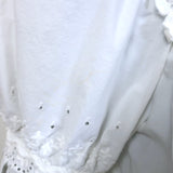 Doen Sterling Eyelet-Embroidered Puff Sleeve Mini Dress White Size Medium