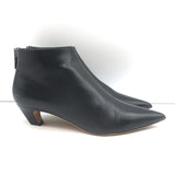 Christian Dior I-Dior Kitten Heel Pointed Toe Booties Black Leather Size 38.5