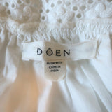 Doen Sterling Eyelet-Embroidered Puff Sleeve Mini Dress White Size Medium