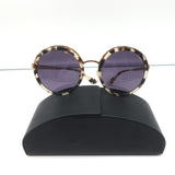 Prada Cinema Round Sunglasses Beige Tortoise/Gold UAO-6O2