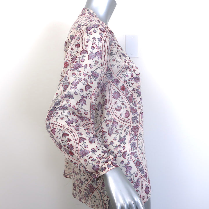 Isabel Marant Etoile Maria Blouse Pink Floral Print Size 38 Long Sleeve Top