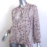 Isabel Marant Etoile Maria Blouse Pink Floral Print Size 38 Long Sleeve Top