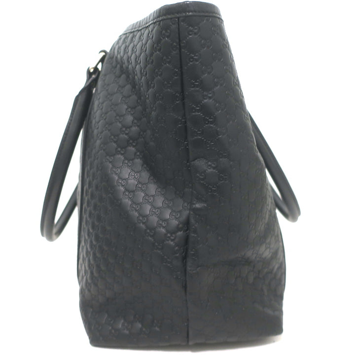 Gucci Outlet Microguccissima Joy Tote Black Leather Large Shoulder Bag