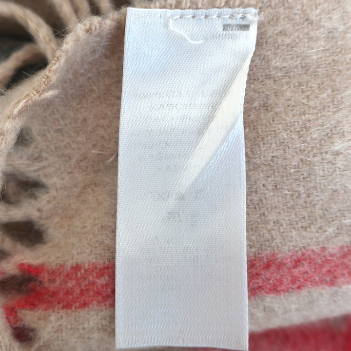 Burberry Classic Check Fringed Cashmere Scarf Archive Beige